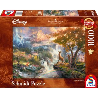 Schmidt Spiele 59486 Thomas Kinkade: Disney Bambi 1000 Teile