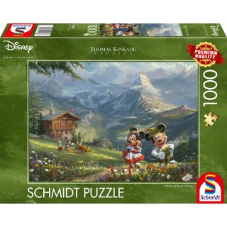Schmidt Spiele 59938 Disney, Mickey & Minnie in den Alpen 1000 Teile