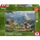 Schmidt Spiele 59938 Disney, Mickey & Minnie in den Alpen 1000 Teile