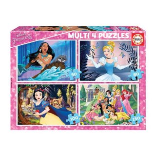 EDUCA 17637 Disney Prinzessin 380 Teile 4in1 Puzzle