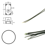 DIGIKEIJS DR60093 White led on wire (5 pieces)