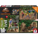 Schmidt Spiele 56434 Jurassic World: Camp Cretaceous - Abenteuer auf Isla Nublar, 3x48 Teile
