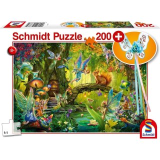 Schmidt Spiele 56333 Feen im Wald, 200 Teile, mit Add-on (Feenstab)