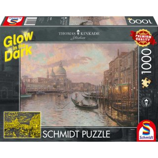 Schmidt Spiele 59499 Glow in the Dark - In den Straßen von Venedig 1000 Teile