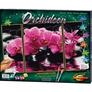 Schipper 609260603 Malen nach Zahlen - Orchideen (Triptychon)