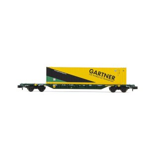 Arnold HN6589 4-axle containerwagon Sgnss, green, with 45 container "GARTNER", period VI