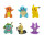 Pokémon Battle Figuren 6-Pack Pikachu #2, Schiggy #3, Glumanda #3,  Bisasam #3, Lauchzelot #2, Toxel