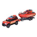 Majorette 213716001 Land Rover Fire Rescue + Boat