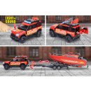 Majorette 213716001 Land Rover Fire Rescue + Boat