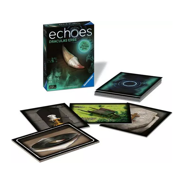 Ravensburger 22360 echoes Draculas Erbe Audio Mystery Rätselspiel in der Originalverpackung für spannende kooperative Kriminal und Vampirabenteuer.