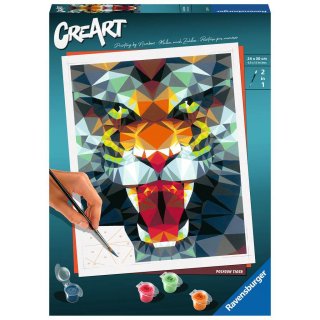 Ravensburger 23514 Malen nach Zahlen, CreArt  Polygon Tiger