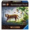 Ravensburger 17514 WOODEN Puzzle Tiger im Dschungel 500...