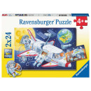 Ravensburger 05665 Reise durch den Weltraum 2x24 Teile...