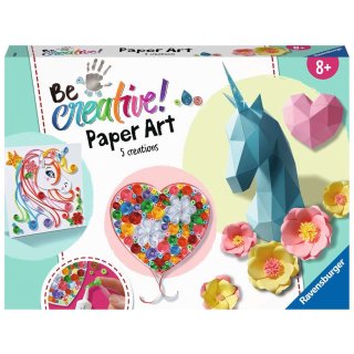 Ravensburger 18236 Be Creative Paper Art Flowers & Unicorn