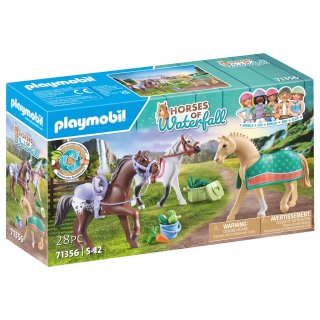Playmobil 71356 Horses of Waterfall 3 Pferde: Morgan, Quarter Horse & Shagya Araber