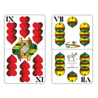 PIATNIK 180163 - Kartenspiel Doppeldeutsch Riesenspielkarten, doppeldeutsch (Format: 81x130mm)
