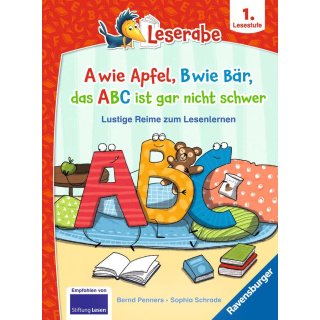Ravensburger 46324 Leserabe - Sonderausgaben: A wie Apfel, B wie Bär, das ABC ist gar nicht schwer - Lustige Reime zum Lesenlernen
