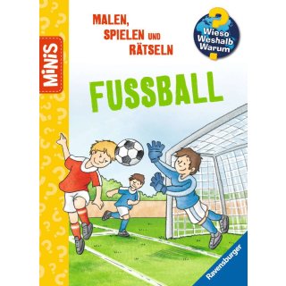 Ravensburger 46332 Ravensburger Minis: Wieso? Weshalb? Warum? Malen, Spielen, Rätseln - Fußball