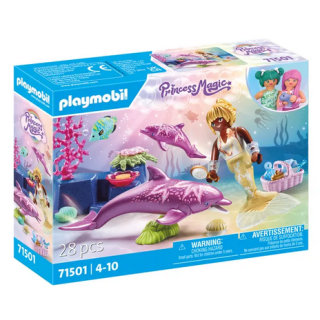 PLAYMOBIL 71501 Princess Magic Meerjungfrau mit Delfinen