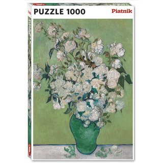 PIATNIK 559846 Van Gogh - Vase mit weißen Rosen 1000 TEILE