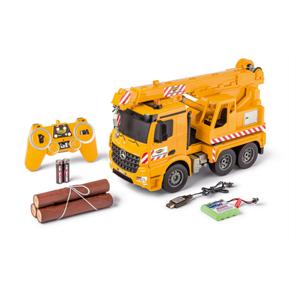 CARSON 500907666 - 1:20 Mercedes-Benz Arocs Kranwagen 100% RTR
