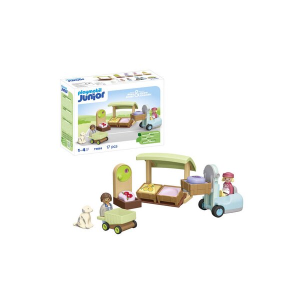 PLAYMOBIL 71691 JUNIOR: Bio-Marktstand & Gabelstapler - PLAYMOBIL JUNIOR