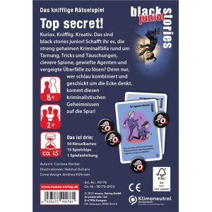 moses. Verlag GmbH 90178 black stories junior Top Secret!