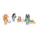 Moose Toys 300177 BLUEY Figuren 4-Pack - Familie Heeler auf Reisen