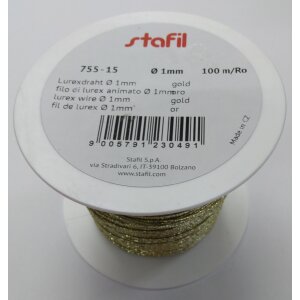 Lurexdraht Ø 1mm - ca 100 Meter  - gold