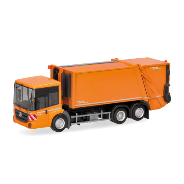 HERPA 319003 Mercedes-Benz Econic refuse collection vehicle FAUN VARIOPRESS, principal orange