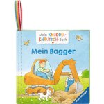 Ravensburger 42138 Mein Knuddel-Knautsch-Buch Mein Bagger mit weichem Stoffeinband und Baggermotiv auf dem Cover