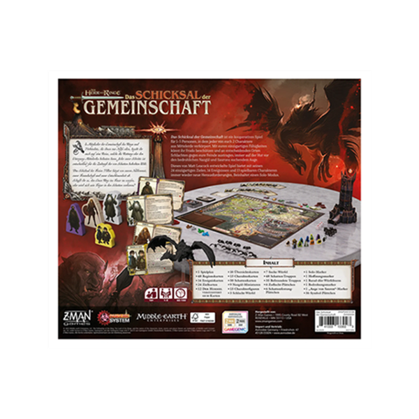 ZMAN ZMND0030 Herr der Ringe Das Schicksal der Gemeinschaft (Ein Brettspiel mit dem Pandemic-System)