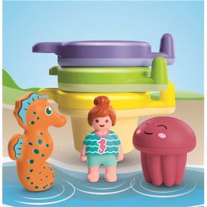 PLAYMOBIL 71776 JUNIOR AQUA - Schwimmbecher mit Wasserspaß