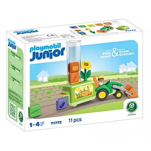 PLAYMOBIL 71773 JUNIOR - Traktor mit lustiger Pflanzmaschine