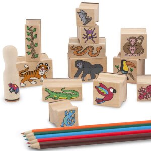 Spin Master 51500 MAC Rainforest Wooden Stamp Set