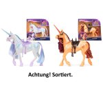 Spin Master 70908 Unicorn Academy Fashion Unicorn figure with colorful mane, accessories and product packaging in the background