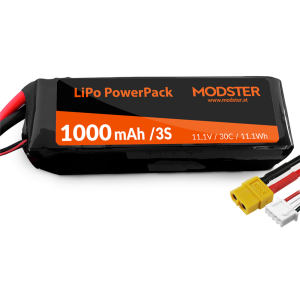 Modster MD11668 LiPo Akku 3S 11,1V 1000 mAh 30C (XT60)...