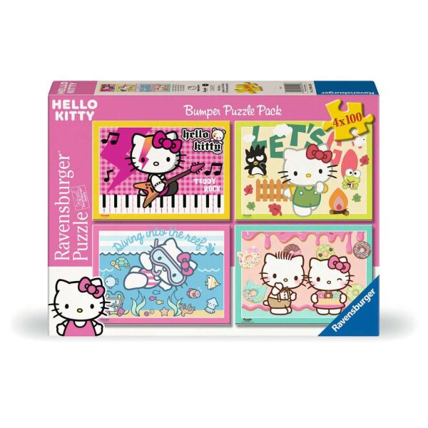 Ravensburger 12004159 Los gehts, Hello Kitty! - Teile 4x100