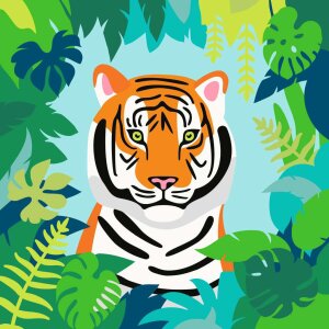 Ravensburger 12023142 CreArt, Malen nach Zahlen Wilder Tiger