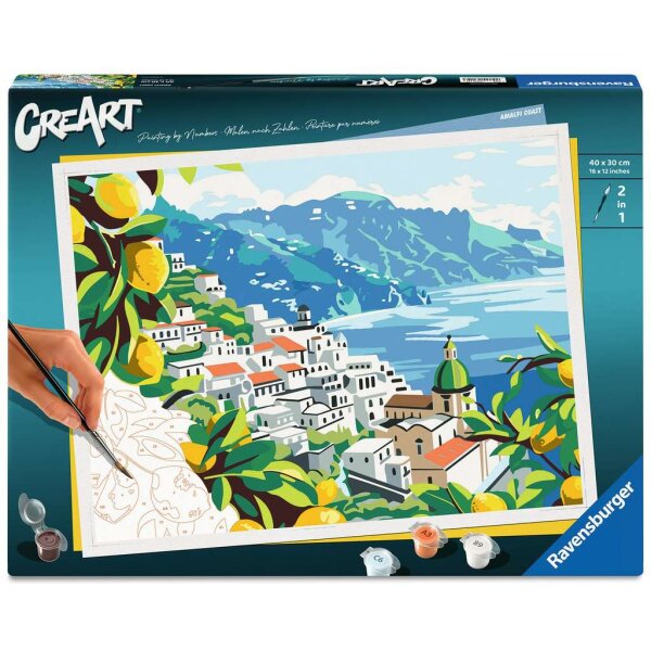 Ravensburger 12023149 CreArt, Malen nach Zahlen Amalfiküste