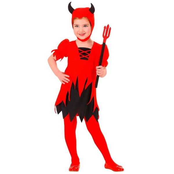 Widmann 20108 TEUFELCHEN (Kleid, Kopfbedeckung) - (104 cm / 2-3 Years)