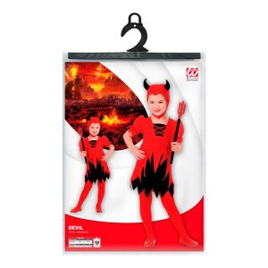 Widmann 20108 TEUFELCHEN (Kleid, Kopfbedeckung) - (104 cm...