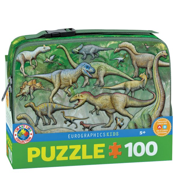 EUROGRAPHICS dinosaur puzzle 100 pieces in carry case