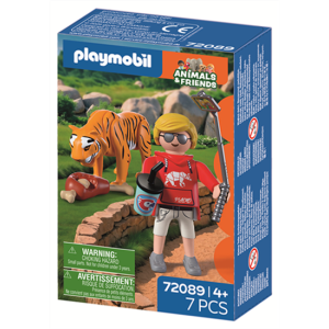 PLAYMOBIL 72089 Zoo: Tiger and Visitor