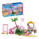PLAYMOBIL 72121 x Barbie™ Strand Café mit Barbie, Ken und Strandkulisse vor Verpackung