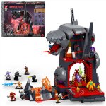 MATTEL JMB31 Brick Shop Masters of the Universe Clash at Snake Mountain Bauset mit 636 Teilen und 12 NanoWorld Figuren