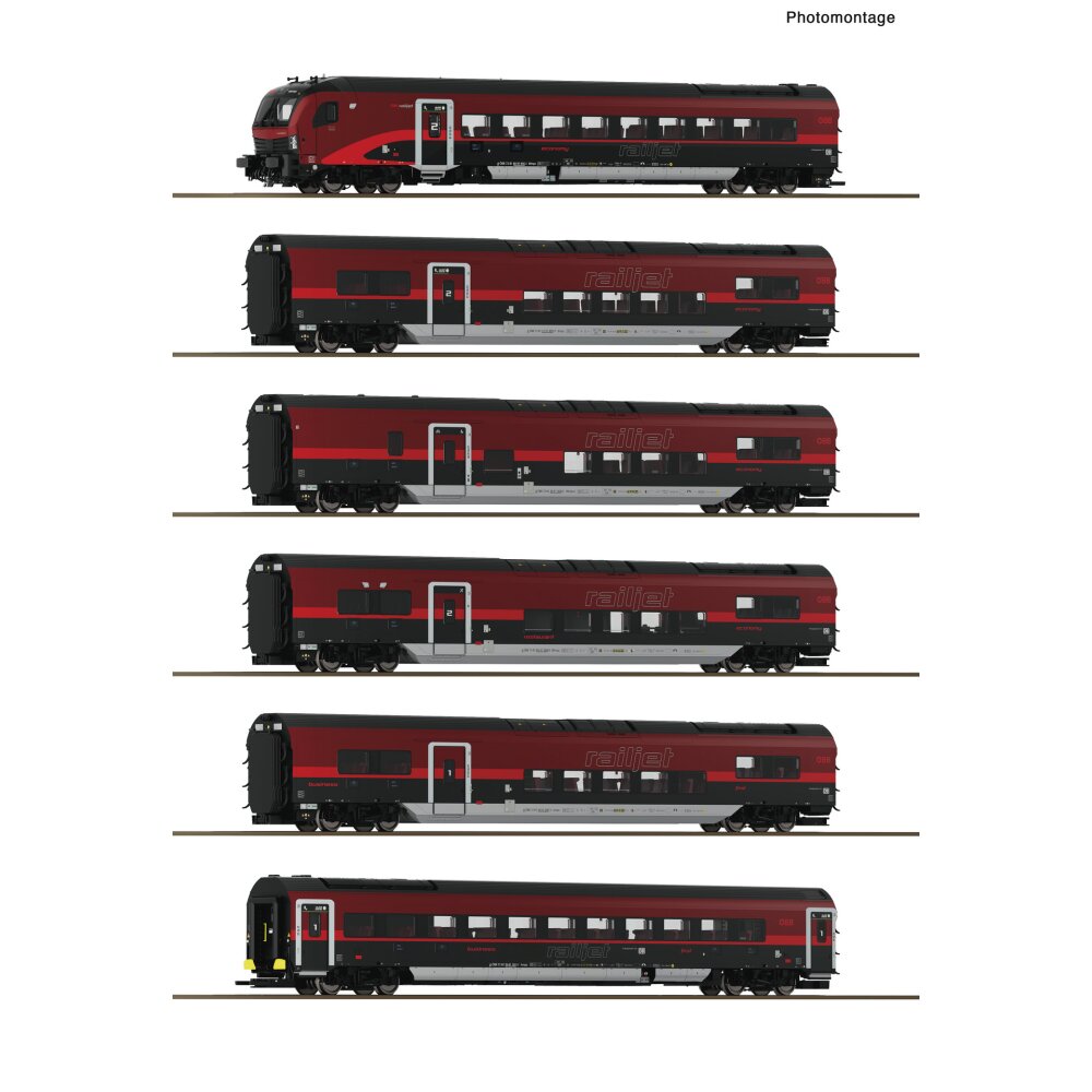 ROCO 6200178 6 pcs. Set 1: Railjet of the new generation - ÖBB