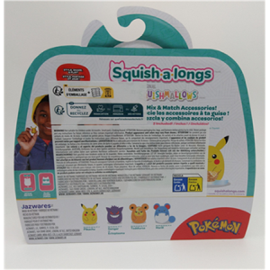 Jazwares GmbH SQAL0067 Pokémon Figure 4 Pack - Squishalongs, sortiert