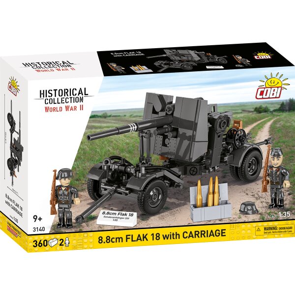 COBI 3140 World War II 8.8cm Flak with Carriage