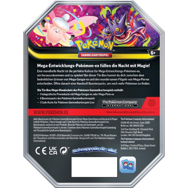Pokémon 13913 Tin 128 Mega-Entwicklungs-Gengar